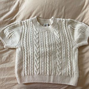 Free People Short Sleeve cropped sweater